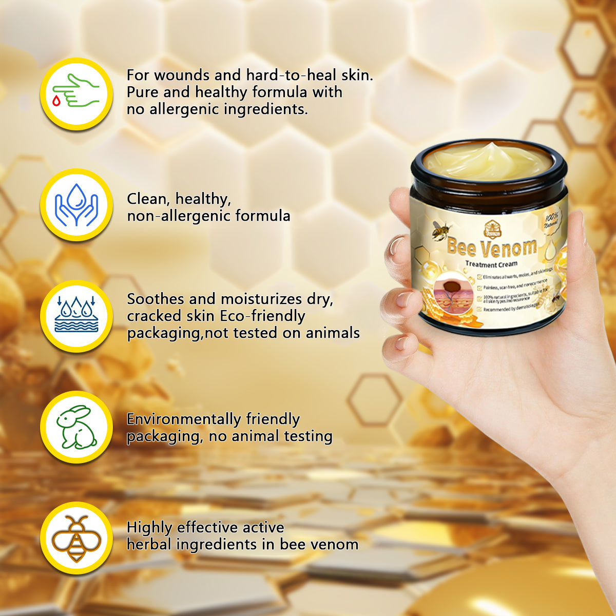 πποΌπ΄π΄π· π
πππππππππποΌππ’ππππ’β’ Bee Venom Skin Treatment Cream(π₯Last day promotion 80% off)