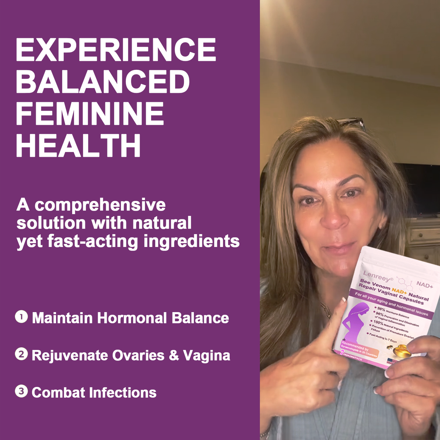 NAD+ Natural Repair Vaginal Capsules--National Institutes of Health(NIH)Approved(Targeted at solving women’s problems - gynecological diseases, firming skin, acne and various hormonal imbalances)✨