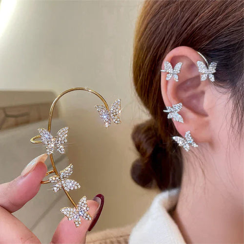 Butterfly Ear Cuff Earring|(Sliver/Gold)